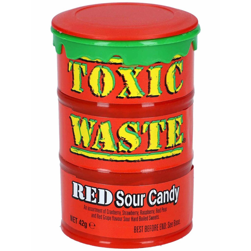 Toxic waste red