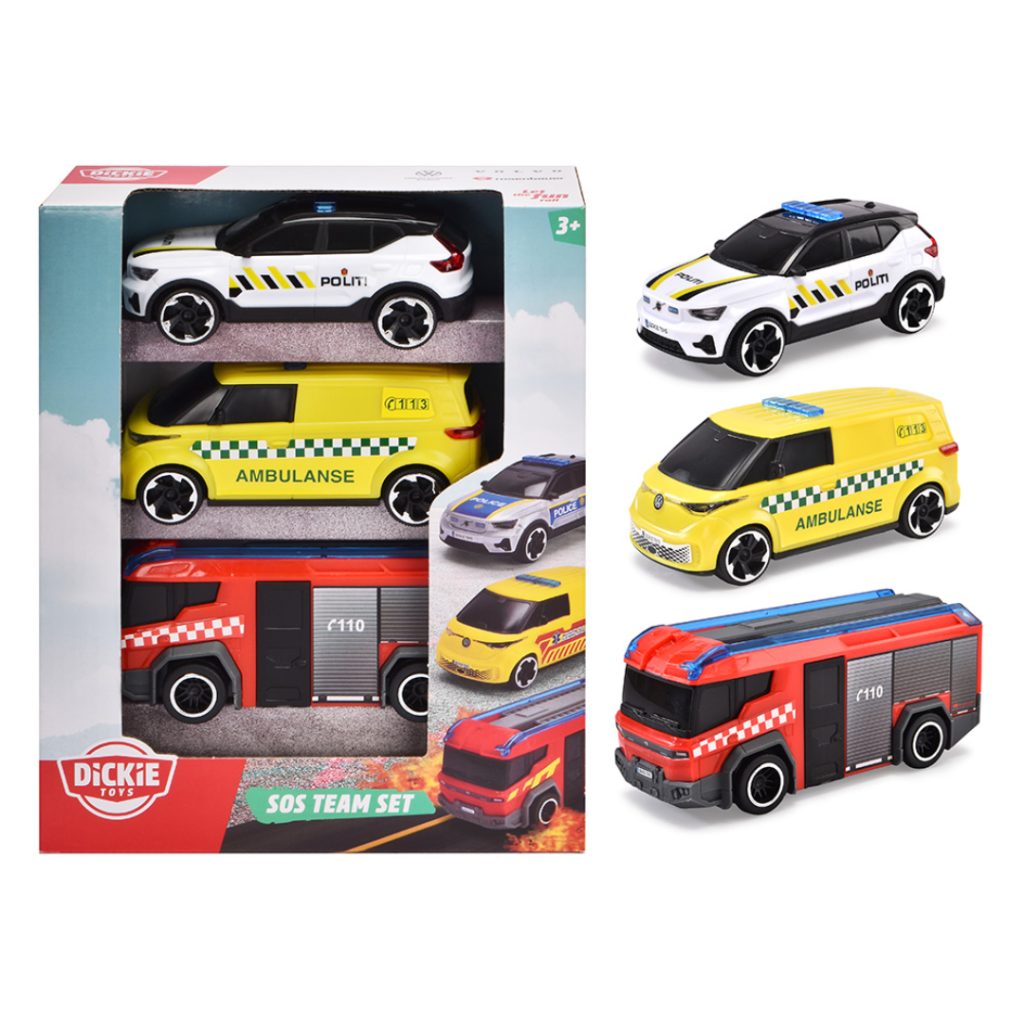 Dickie toys 3-pakk norske redningsbiler