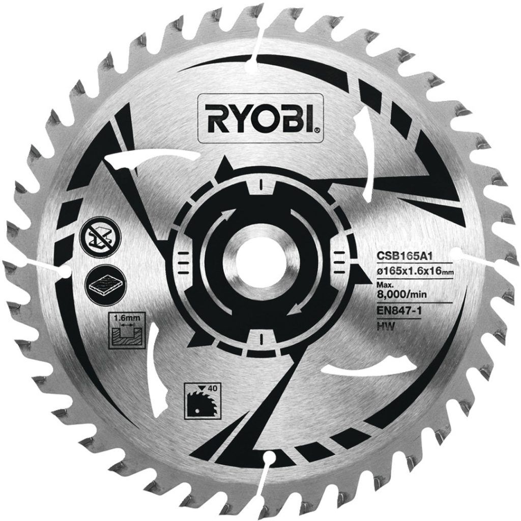 Ryobi blad til sirkelsag 165x16mm csb165