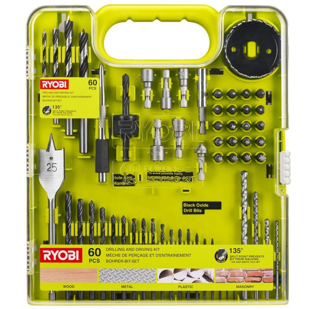 Ryobi skru og bor bittsett rakdd60