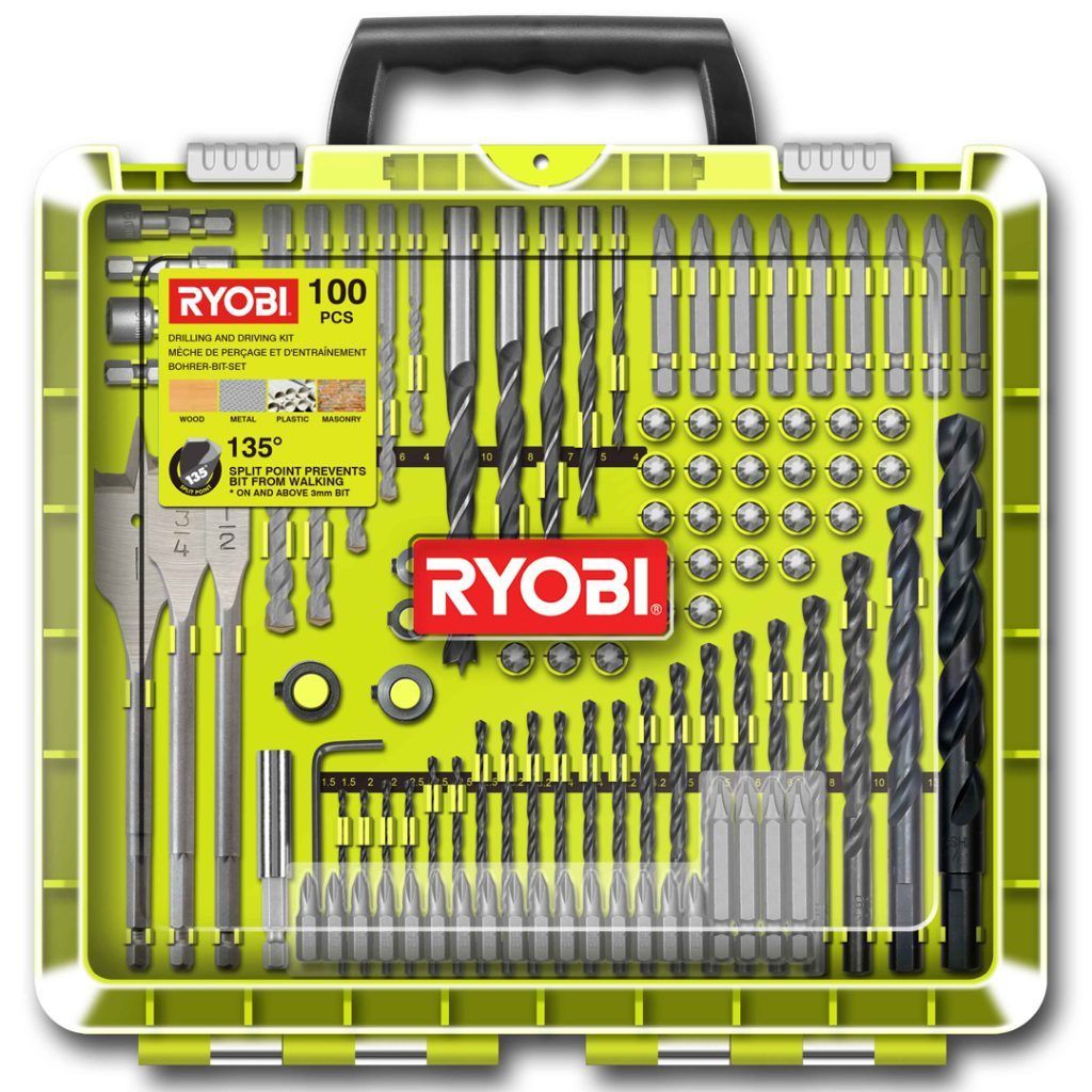 Ryobi skru og bor bittsett rakdd100
