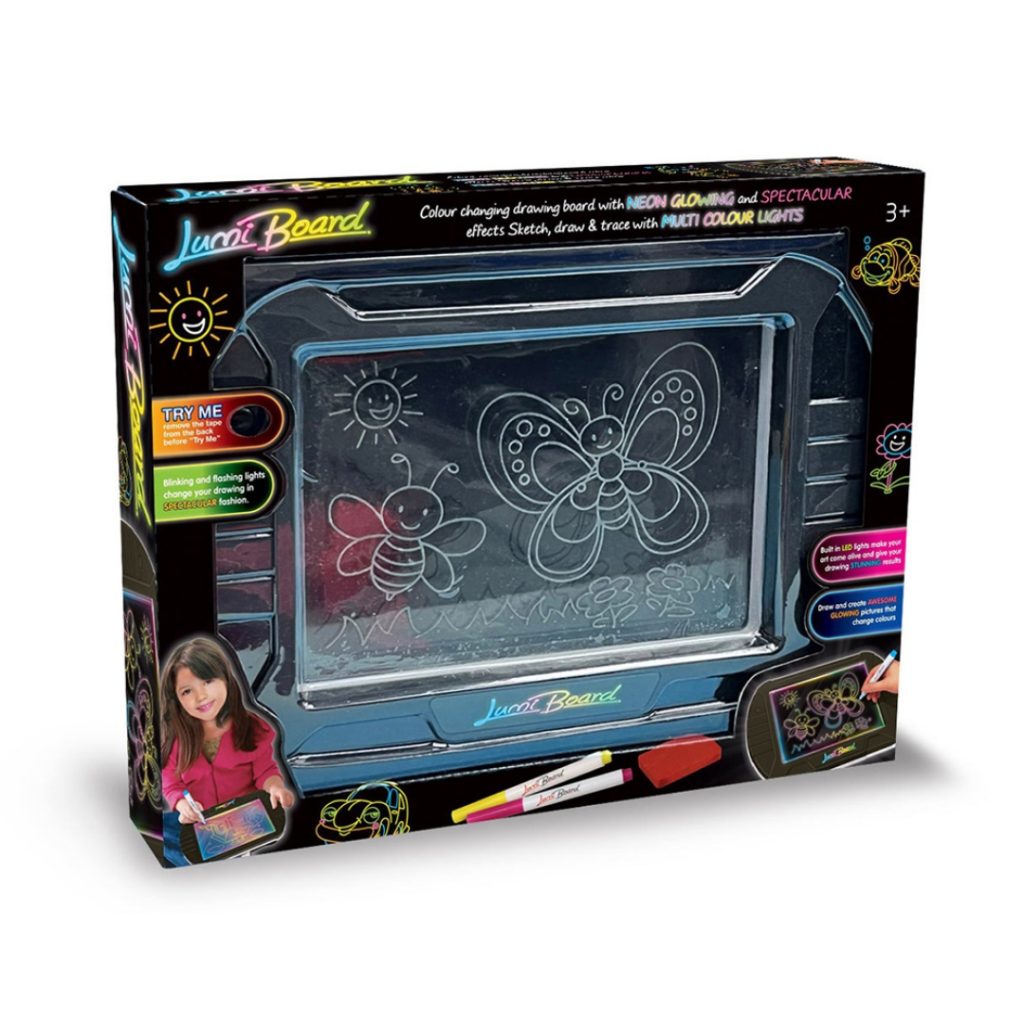Tegnebrett med lys