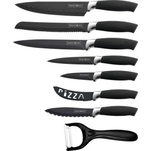 Knivsett 7 deler sort
