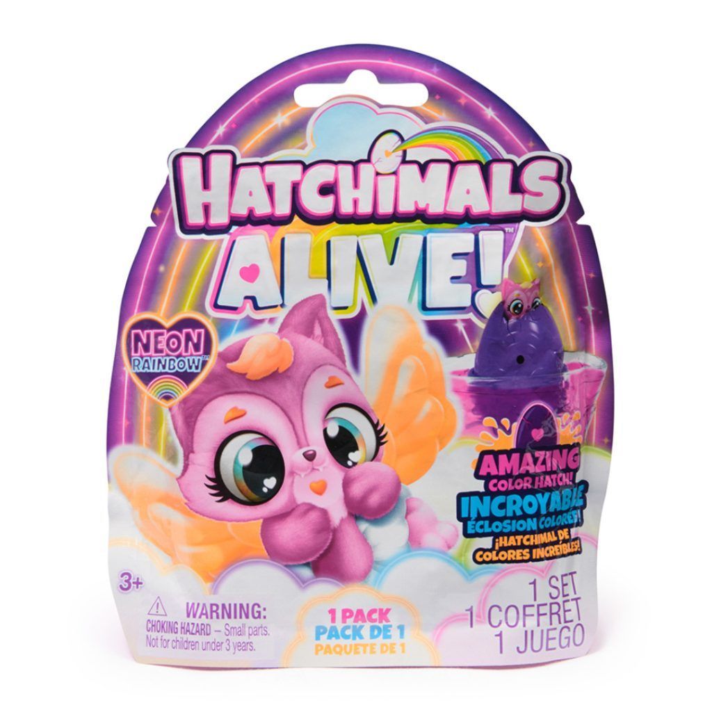 Hatchimals alive neon rainbow 1 pack ass