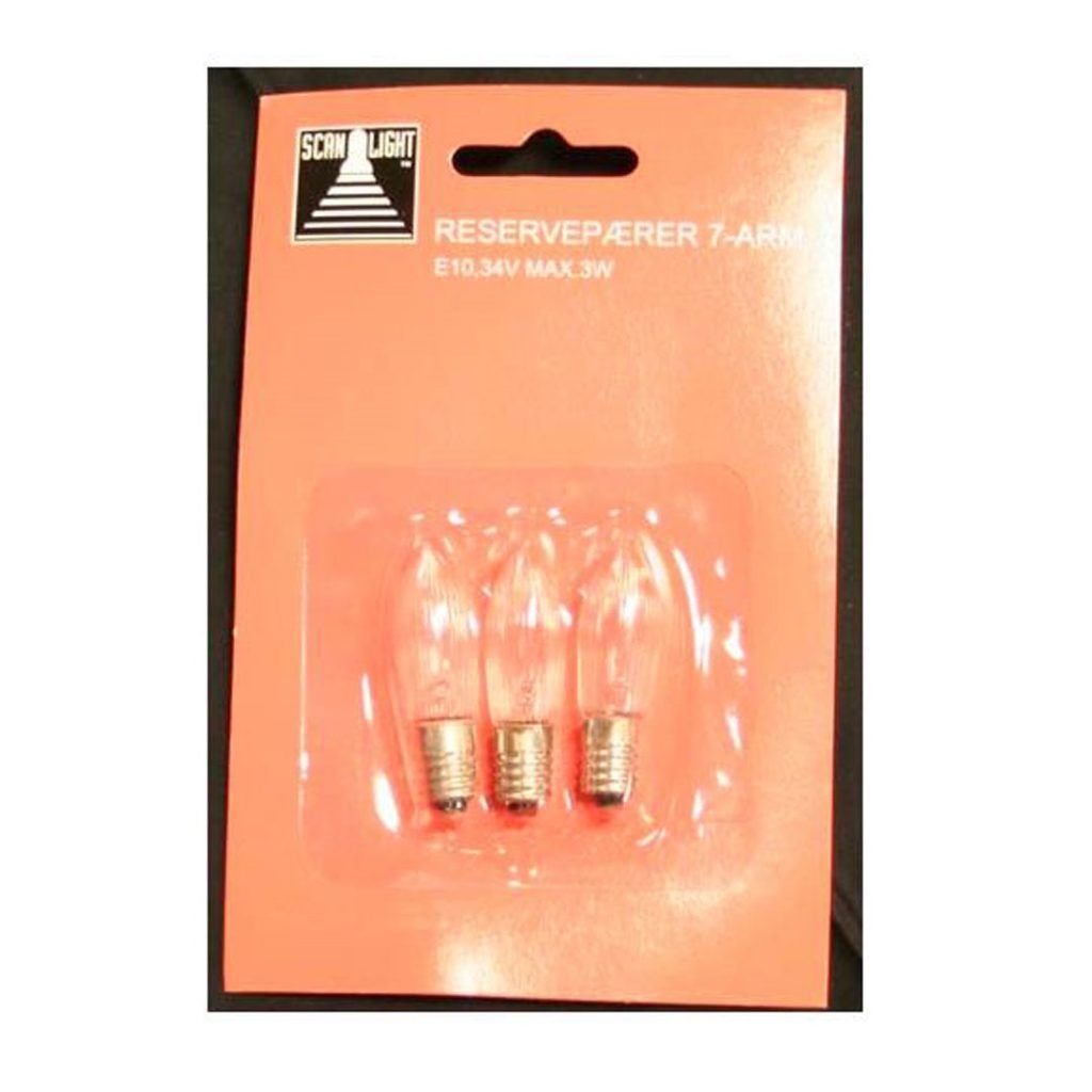 Reservepære adventsstake 7-arm 3pk