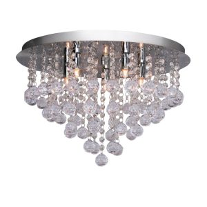 Merkur taklampe  45cm 5xg9 krystall og k