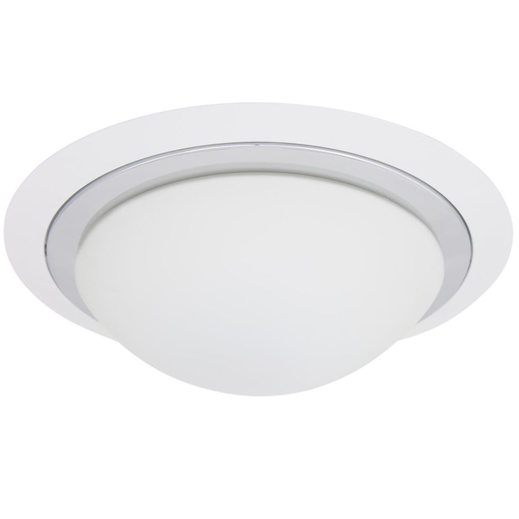 Mars plafond 29cm krom/matt hvit ip44