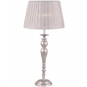 Varese bordlampe uten skjerm krom farge.
