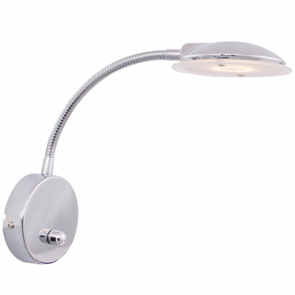 Samos krom vegglampe med led