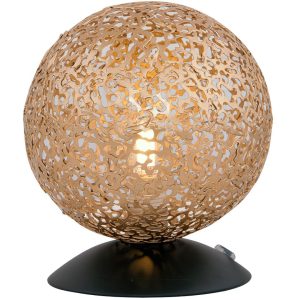 Altea bordlampe messingfarget med sort f