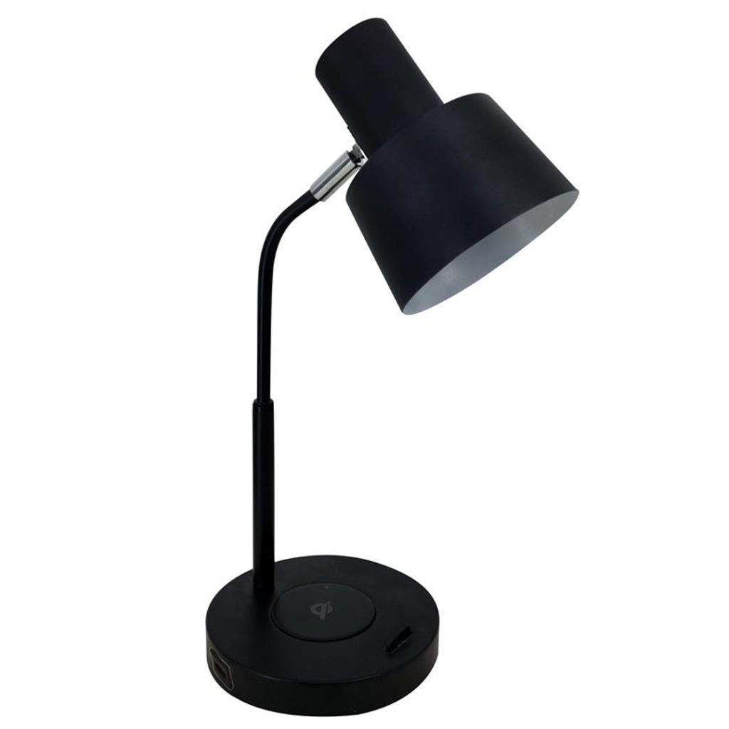Split bordlampe med trådløs og usb lader