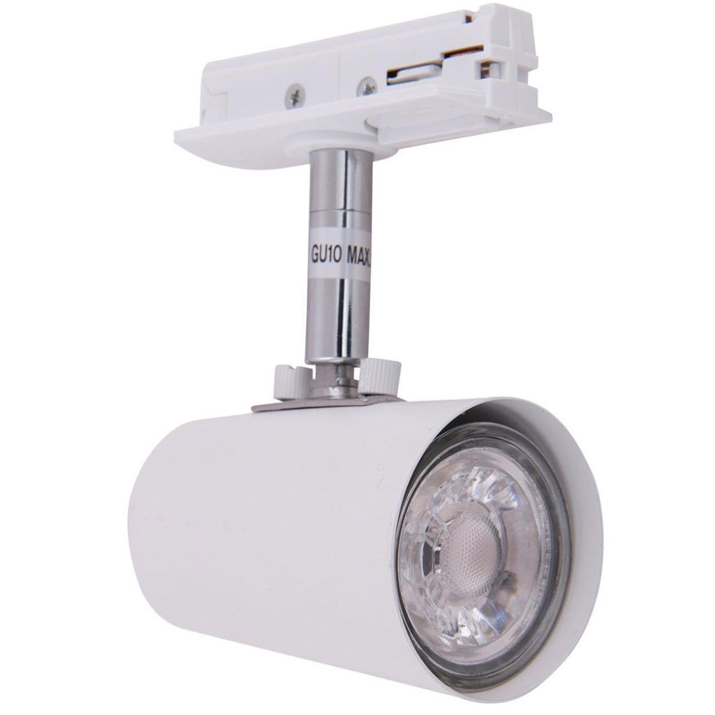 Track-light spothode i metall hvit farge