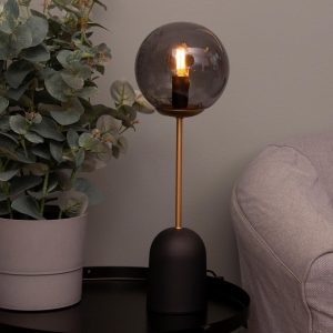 Mayari bordlampe 46 cm sort og sotet