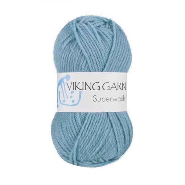 Viking Superwash, farge 120 Lys Blå