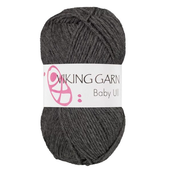 Viking Baby Ull, farge 315 Mørk Grå