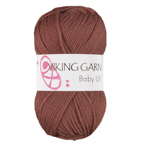 Viking Baby Ull, farge 384 Mørk Lakserosa