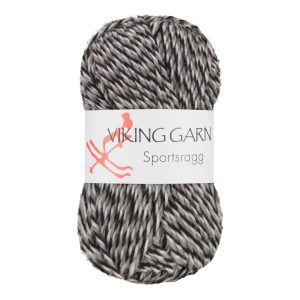 Garn viking sportsragg 580 sort/hvit