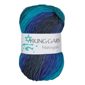 Garn viking naturgarn 627 turkis/blå
