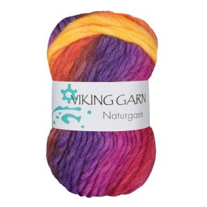 Garn viking naturgarn 640 lilla/oransje