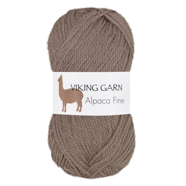 Viking Alpaca Fine, farge 611 Gråbrun
