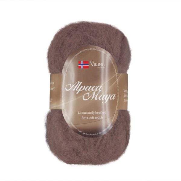 Viking Alpaca Maya, farge 719 Brunrød
