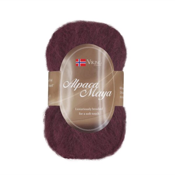 Viking Alpaca Maya, farge 772 Mørk Burgund