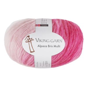 Garn viking alpaca bris multi 366 rosa m