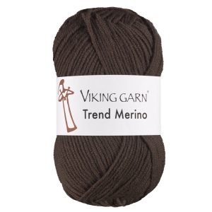 Garn viking trend merino 418 mørk brun