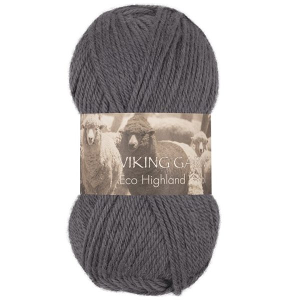 Viking Highland Eco Wool, farge 214 Stålgrå