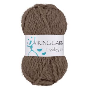 Garn viking hobbygarn 908 mørkbrun