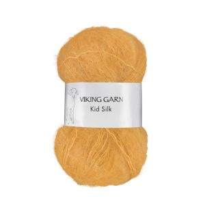 Garn viking kid silk 345 mais gul