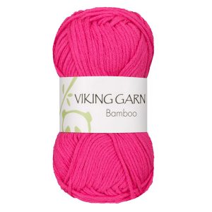 Garn viking bamboo 664 neonrosa
