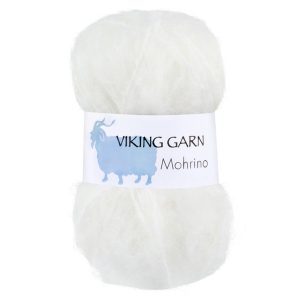 Garn viking mohrino 500 hvit 500