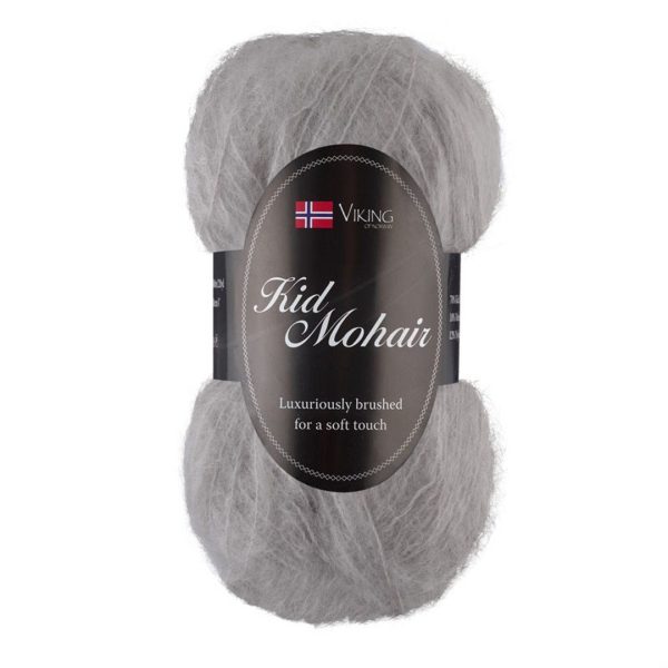 Viking Kid Mohair, farge 913 Lys Grå