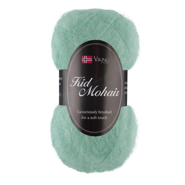 Viking Kid Mohair, farge 936 Lys Turkis