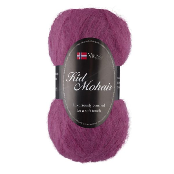 Viking Kid Mohair, farge 963 Mørk Cerise