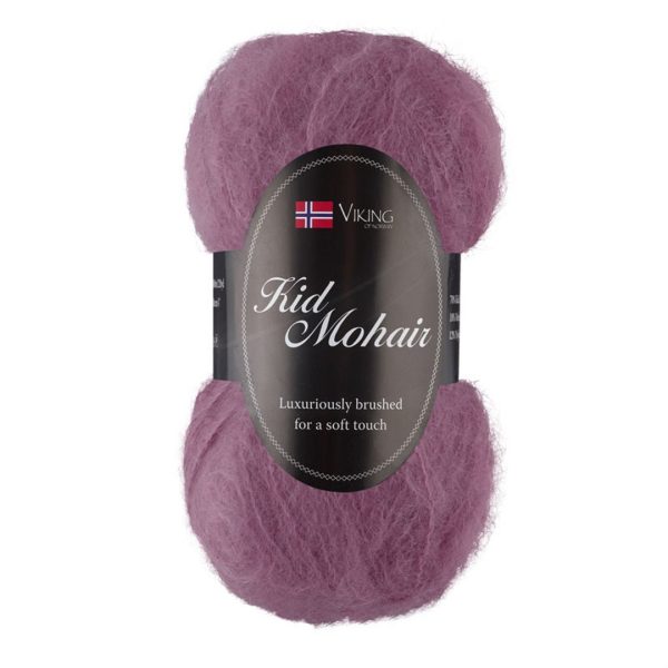 Viking Kid Mohair, farge 965 Gammelrosa