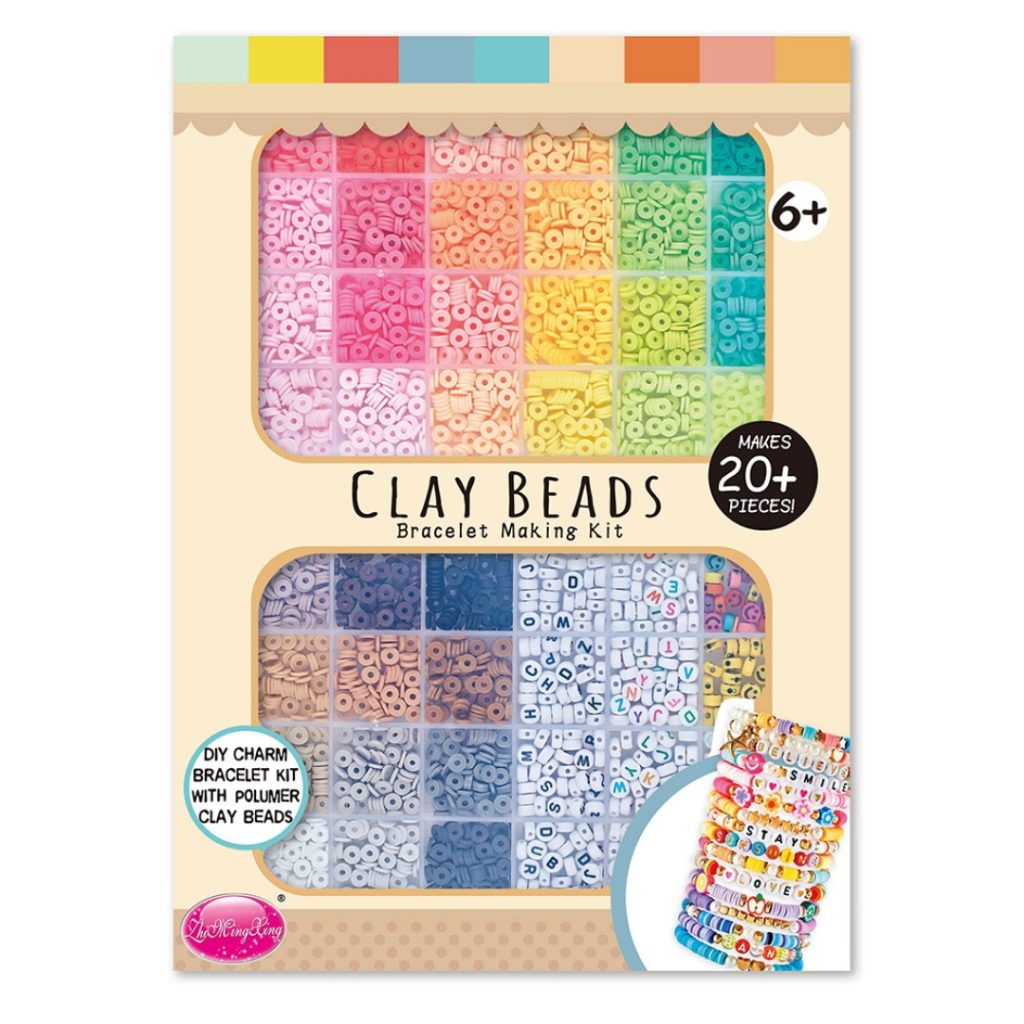 Perlsesett armbåd clay beads