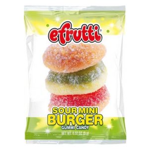 Efrutti gummi mini sour burger 9g