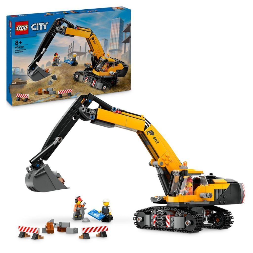 Lego gul gravemaskin