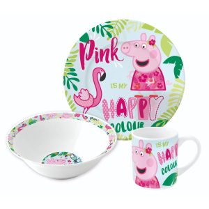 Peppa gris 3 deler gavesett i keramikk,