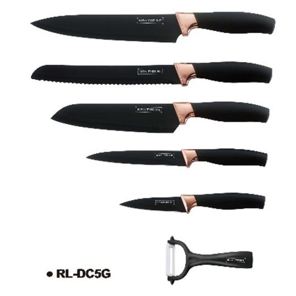 Royalty line knivsett 5 del sort bronse