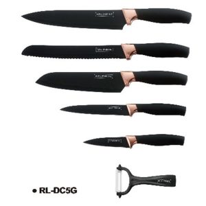 Royalty line knivsett 5 del sort bronse