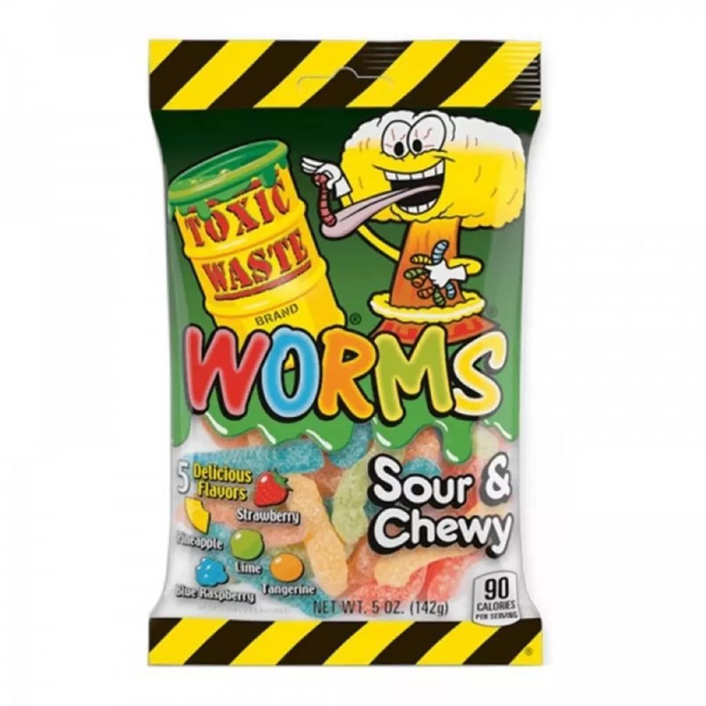 Toxic waste sour worms 143g