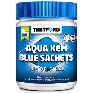 Aqua kem sanitærvæske blue sachets 15 ta