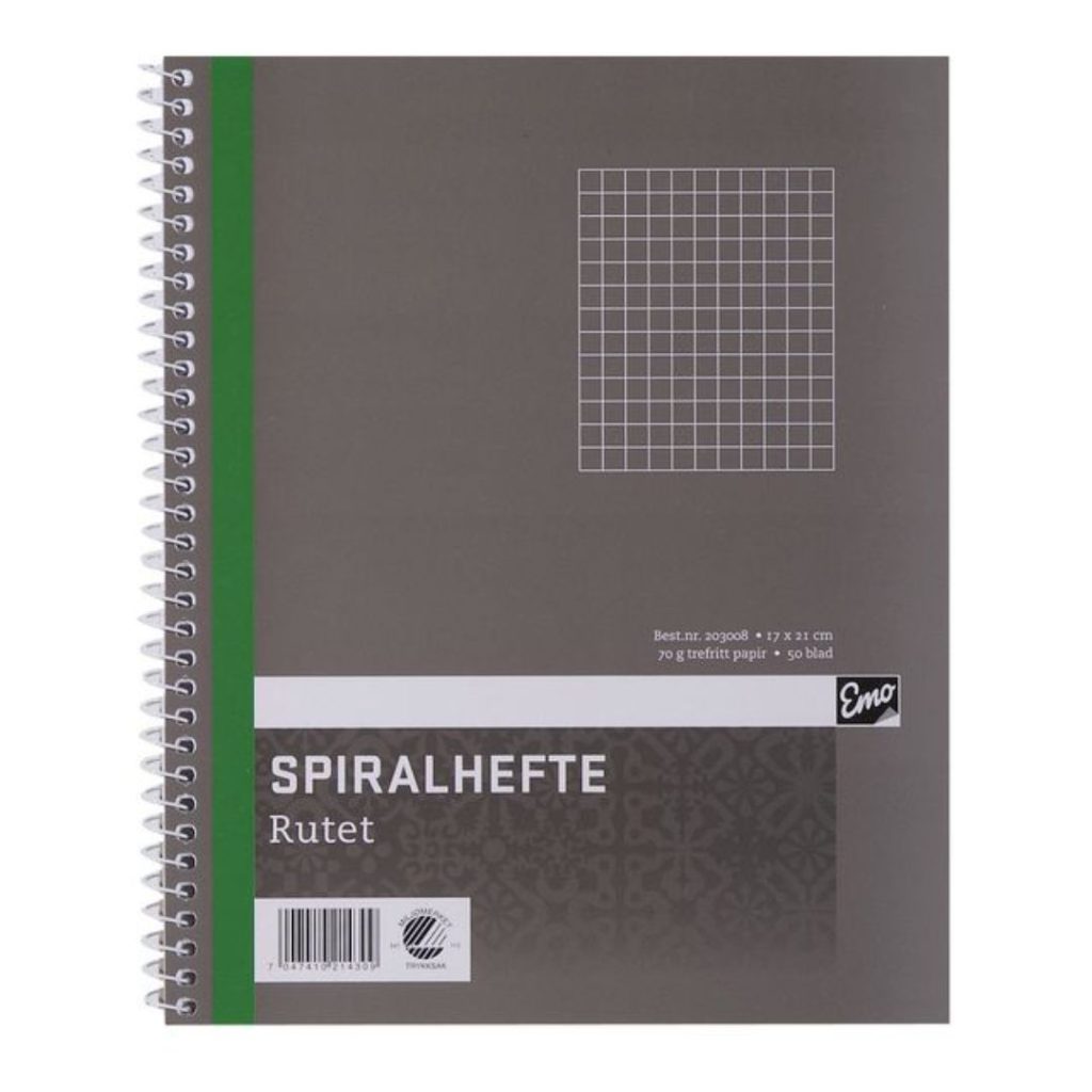 Spiralhefte emo 17x21cm 70g 50bl ruter