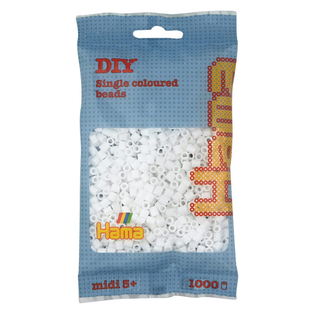 Hama midi perler 1000 pcs white