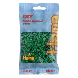 Hama midi perler 1000 pcs green