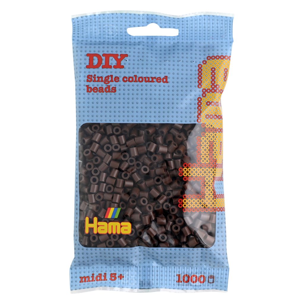 Hama midi perler 1000 pcs brown