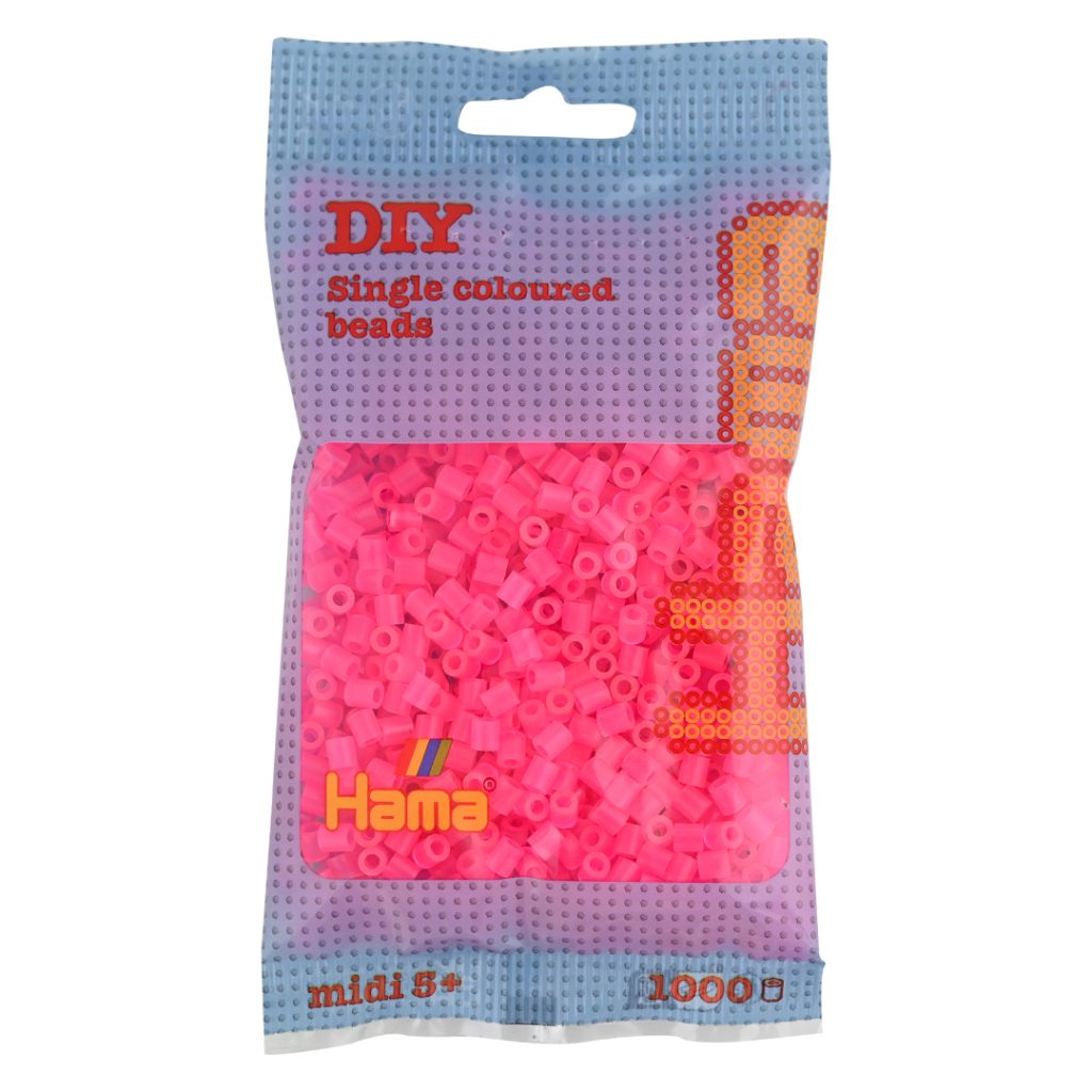 Hama midi perler 1000 pcs neon fuchia